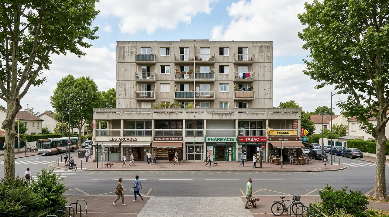 Immeubles du quartier Aube Rouge à Castelnau-le-Lez