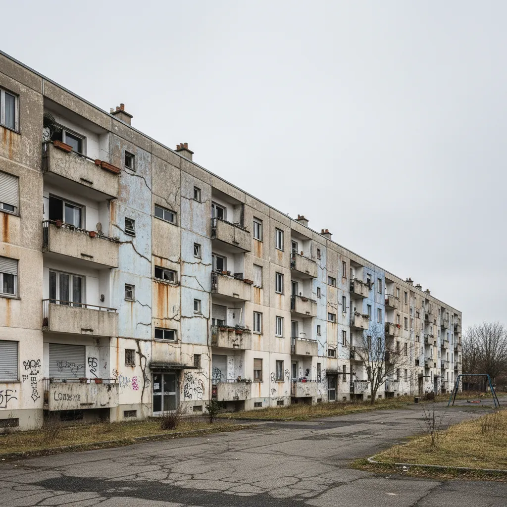 Immeubles d'un quartier sensible à Béziers
