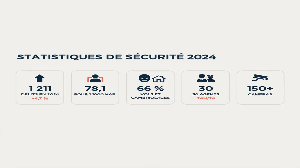 Infographie : chiffres de la criminalité à Mauguio