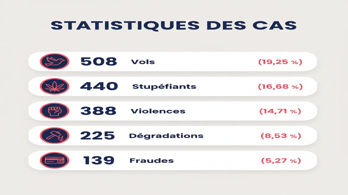 Infographie : répartition des infractions dans les quartiers de Lunel