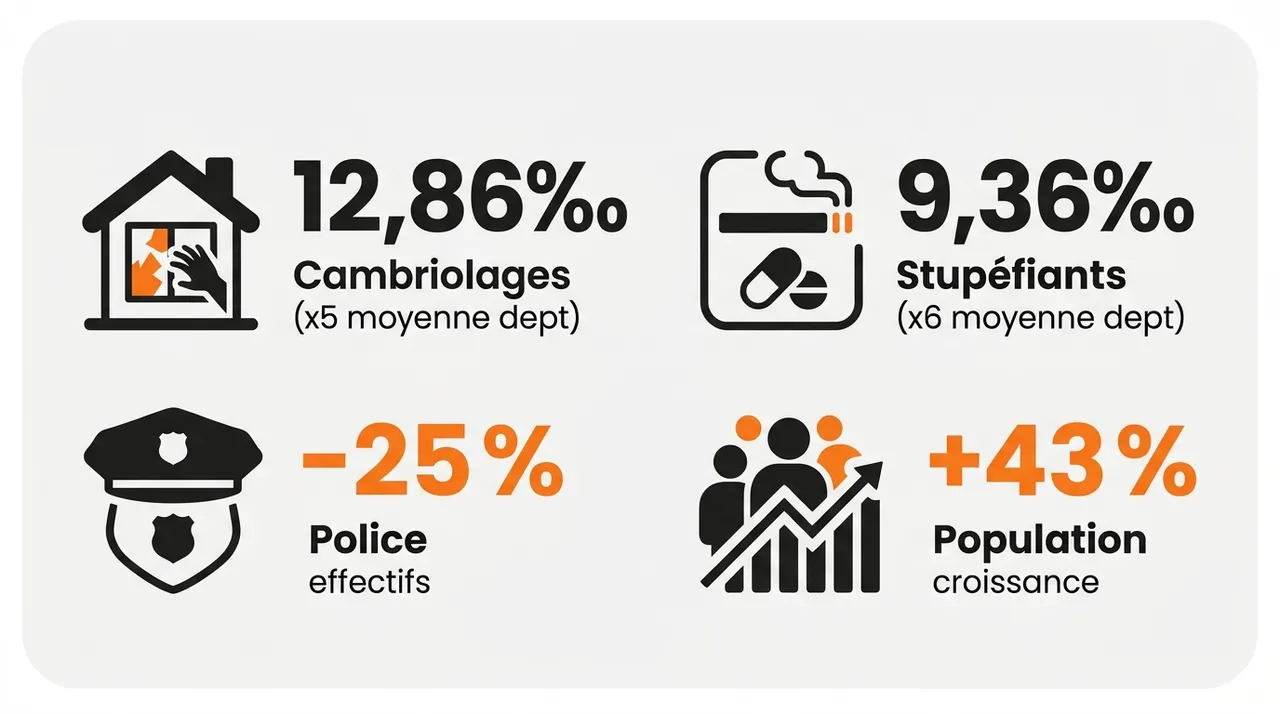 Infographie : chiffres clés de la sécurité à Castelnau-le-Lez
