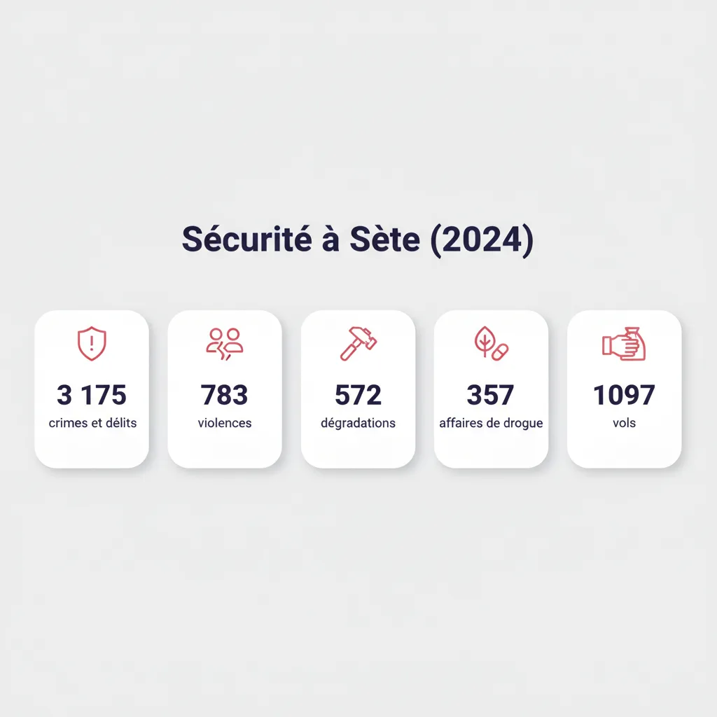 Infographie : chiffres de la sécurité à Sète en 2024