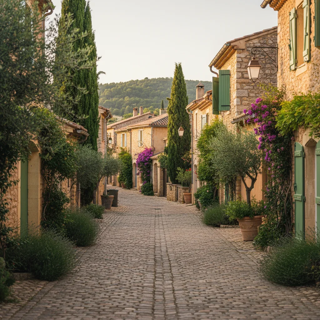 Rue résidentielle calme dans un quartier paisible de Juvignac