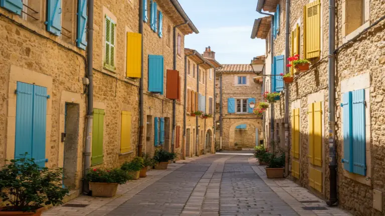Rue typique d'un quartier de Lunel dans l'Hérault