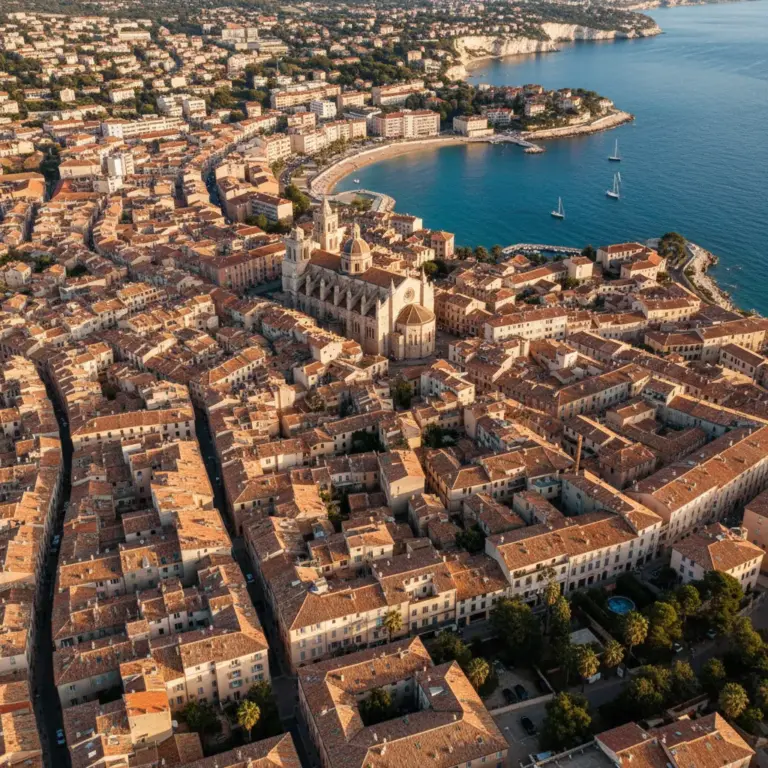 Vue panoramique sur les quartiers de Béziers