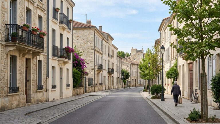 Rue d'un quartier résidentiel de Lézignan-Corbières