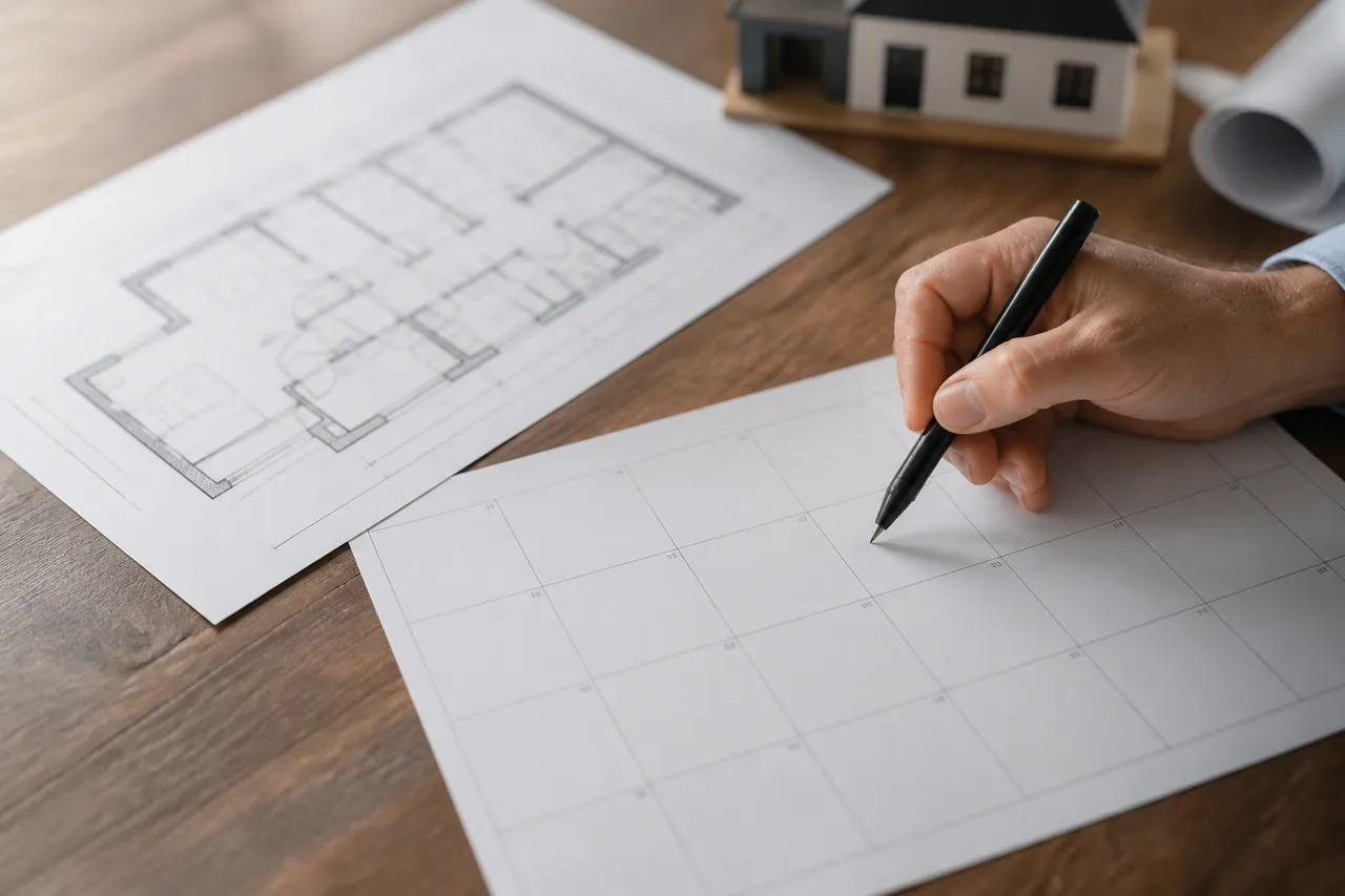Calendrier d'un projet de maison container
