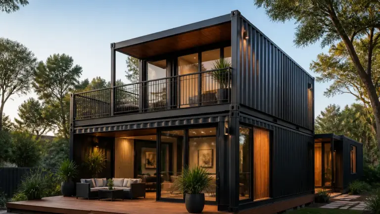 Construction maison en container au style moderne