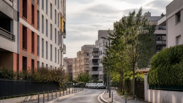 Villeurbanne quartier chaud : rue d'immeubles